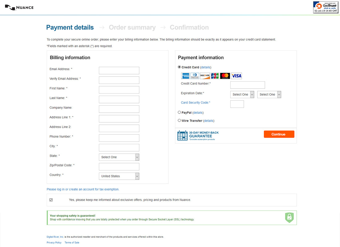 Payment details Payment details